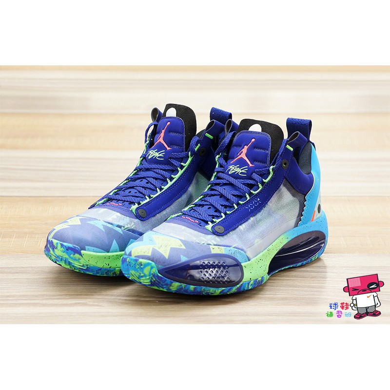 球鞋補習班nike Air Jordan 34 Xxxiv Eybl Low 藍彩胖虎美專屬cz7747 500 蝦皮購物