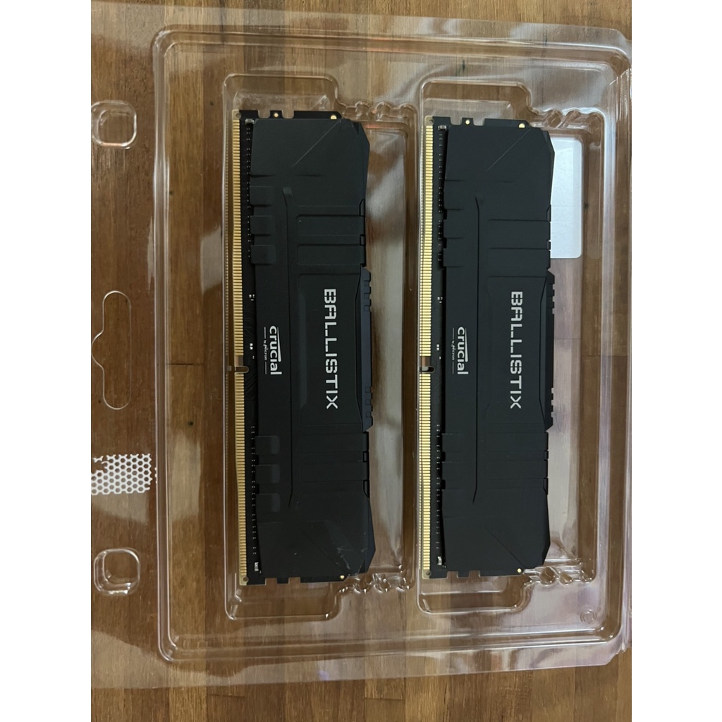 Micron美光 Crucial Ballistix 16GB(8GBx2) DDR4 3600 RAM記憶體 黑色