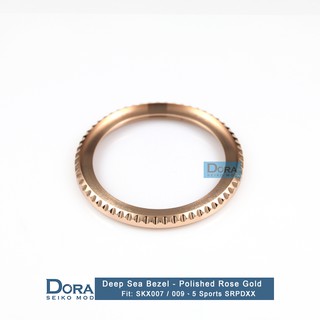 [Dora Watch MOD] SKX007 專用計時圈 Deep Sea Bezel 玫瑰金 SRPD76K1