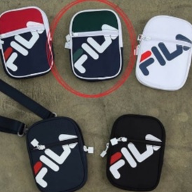 FILA LOGO BAG 藍綠色 腰包 側背包 基本款