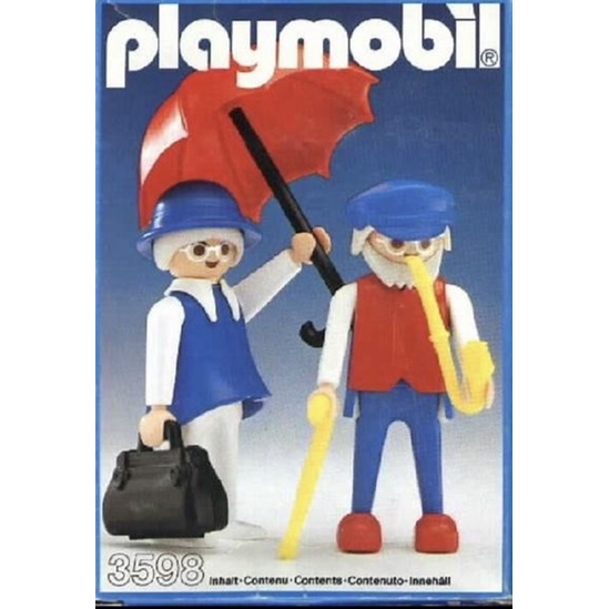 已保留Playmobil 摩比絕版無盒3598完整維多利亞老夫婦