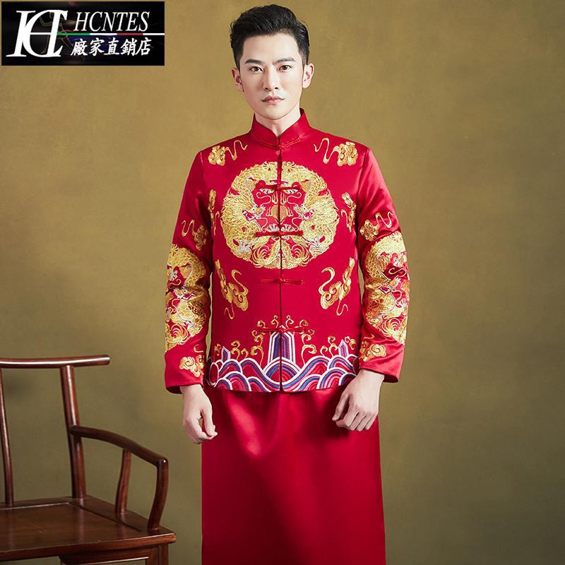 男秀禾服21年男式結婚敬酒服春夏新款男款新郎服中國風唐裝中式男裝 蝦皮購物