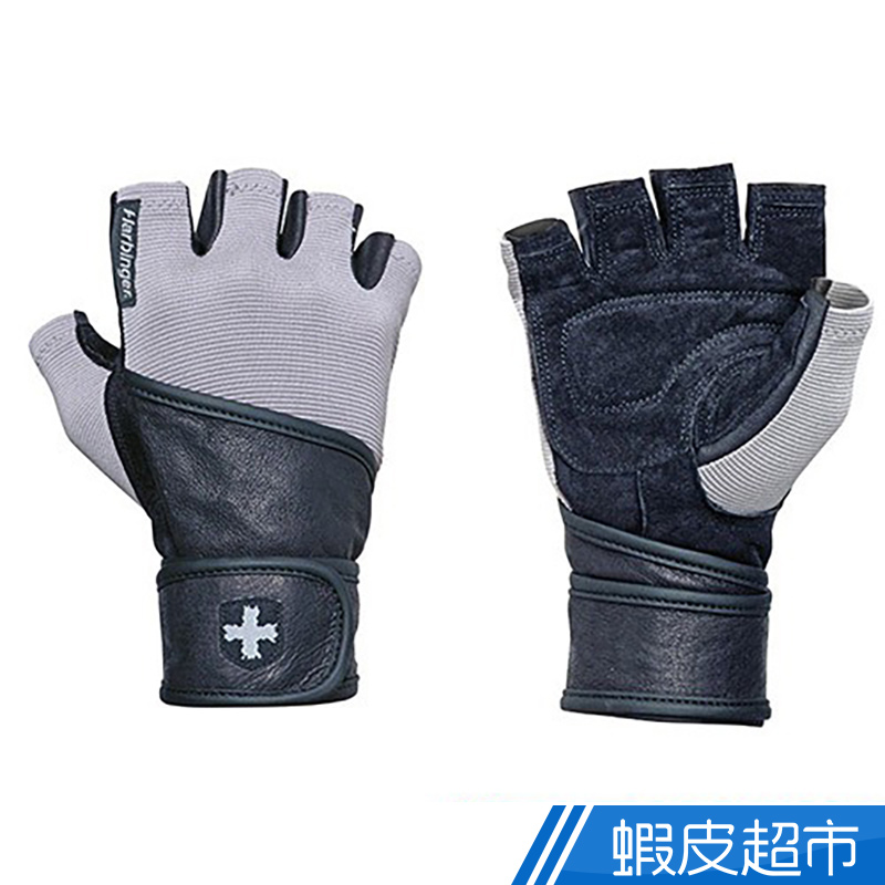 HARBINGER Classic Wristwrap Men Gloves重訓健身用專業手套 1130 黑/灰蝦皮直送
