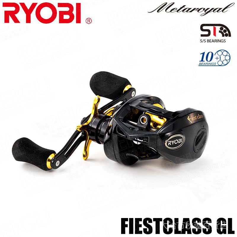 【現貨速發】日本RYOBI FIESTCLASS GL 小烏龜卷線雙軸捲線器 鎂合金路亞超遠投漁輪防炸線淡水海水打黑全魚