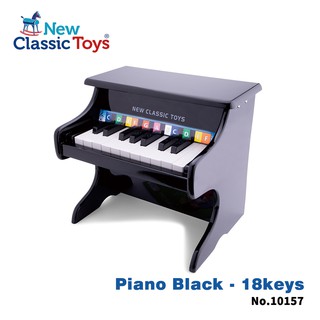 荷蘭 New Classic Toys 幼兒18鍵鋼琴玩具-沉穩黑 10157 /音樂玩具/鋼琴玩具/兒童鋼琴玩具