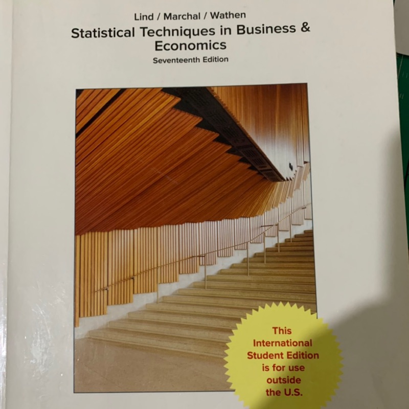 Statistical Techniques in Business &amp; Economics 統計學