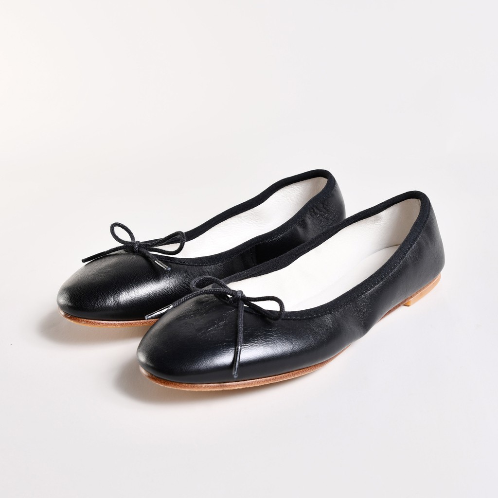 Southgate Plus KATE 黑色棉羊皮鞋  手工製作 平底鞋 娃娃鞋