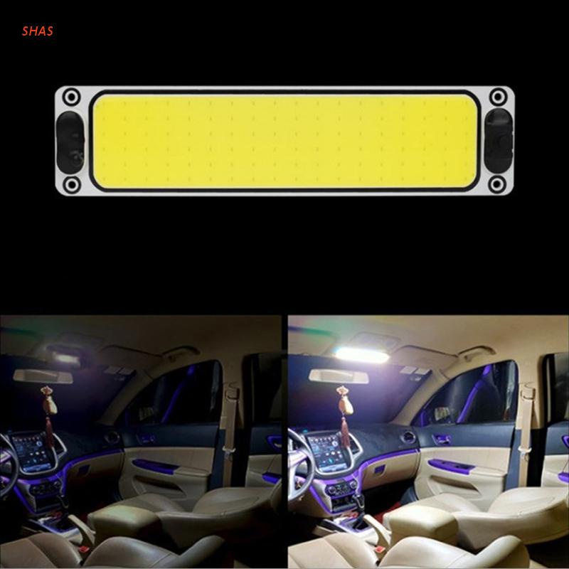 ♗✳Shas 超亮 12V 36V 16W COB LED 面板圓頂燈汽車卡車內部閱讀板燈車頂吸頂室內燈