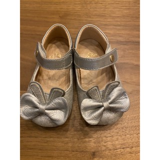 天鵝童鞋Swan銀色娃娃鞋13.5