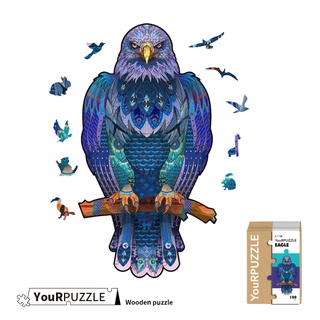 YouRPUZZLE 台灣現貨 獵鷹拼圖 檢驗合格木質動物拼圖 不規則木製拼圖 精美設計外盒