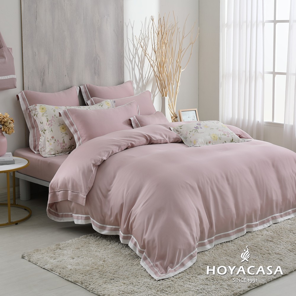 HOYACASA琉璃紫 60支琉璃天絲床包被套四件式組(雙人/加大/特大)