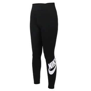 Nike Essential 女款 緊身褲 瑜珈褲 大Logo 高腰 彈性 透氣 棉 內搭褲 黑CZ8529 010
