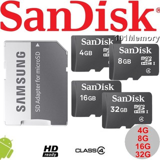 ★贈轉卡★美國大廠 4G/8G/16G/32G 記憶卡 SanDisk microSD microSDHC +SD轉卡