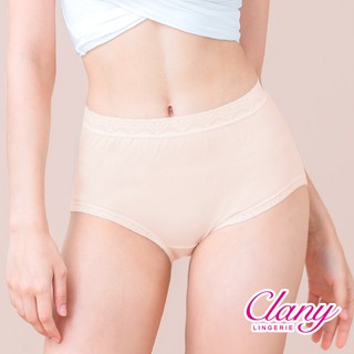 【可蘭霓Clany】 MIT親膚高腰透氣95%棉質 M-2XL/Q內褲 奶油膚 2195-11 包覆 加大尺碼
