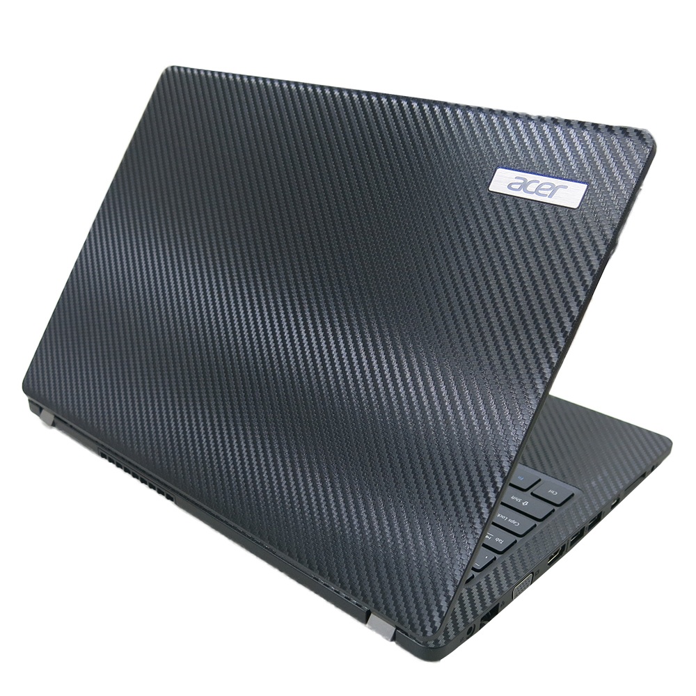 【Ezstick】Acer TMP214-53 TMP214-53G 黑色卡夢紋機身貼 (含上蓋貼、鍵盤週圍貼)