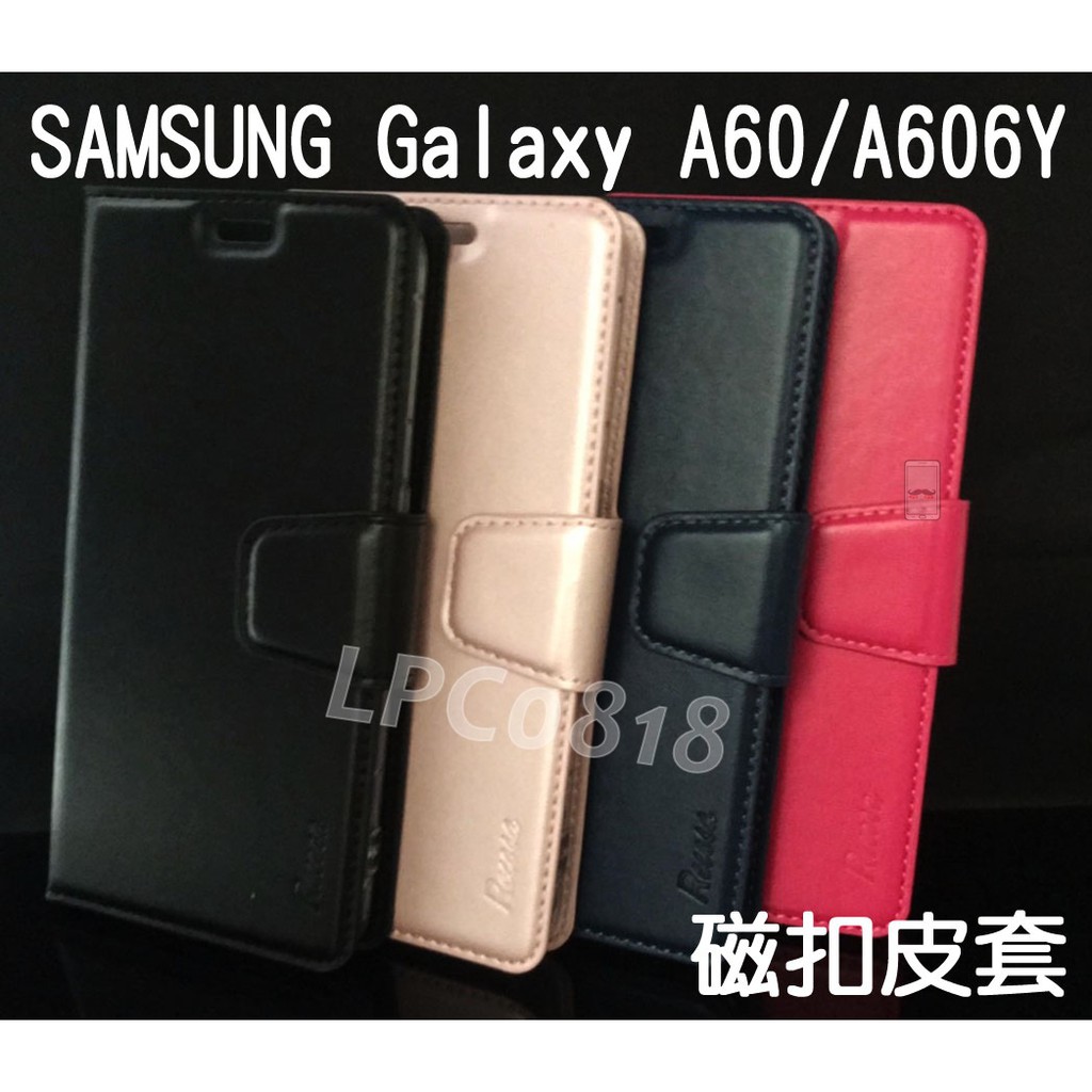 SAMSUNG Galaxy A60/A606Y 專用 磁扣吸合皮套/翻頁/側掀/保護套/插卡/斜立支架保護套