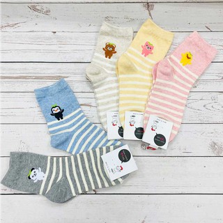 韓國襪子 可愛動物 女襪 中筒襪 休閒襪 企鵝 熊貓 棕熊【花想容】