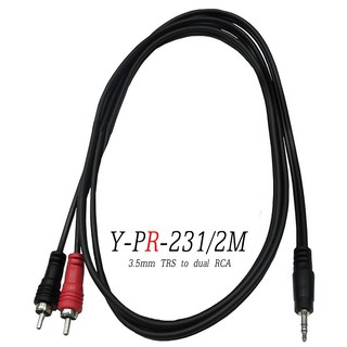 Stander Y-PR-231 Y Cable Y型線 3.5mm 公 轉 雙 RCA 梅花頭 [唐尼樂器]