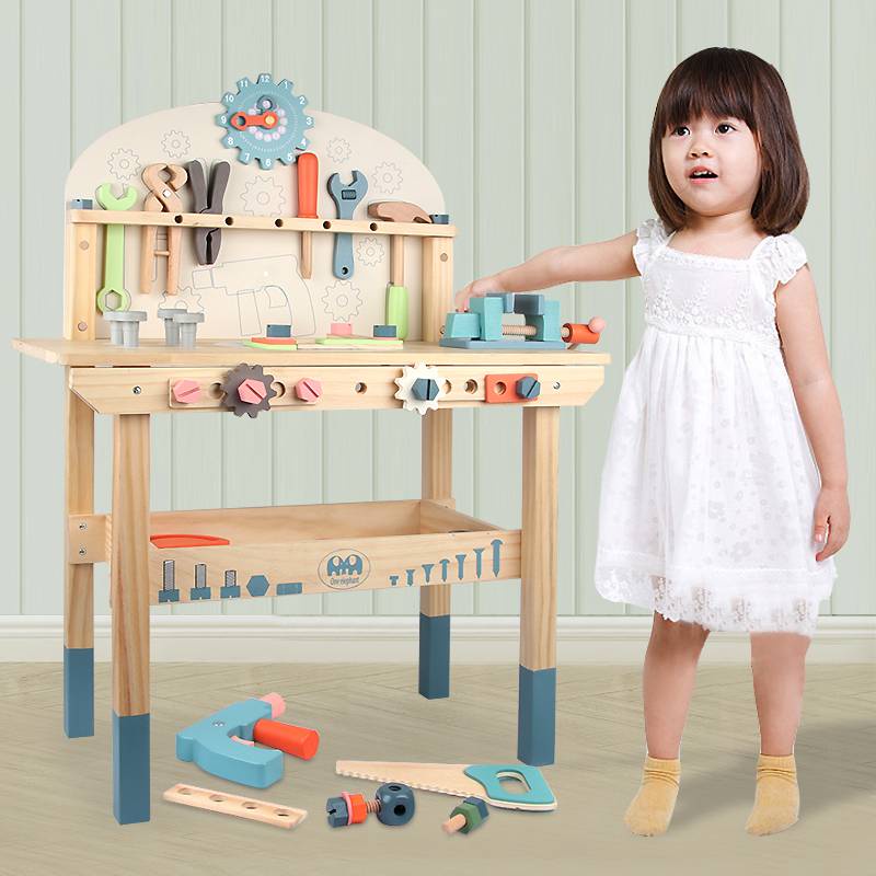 兒童仿真辦家家工具箱 玩具套裝拼裝修理工具台 3～6歲男寶寶禮物