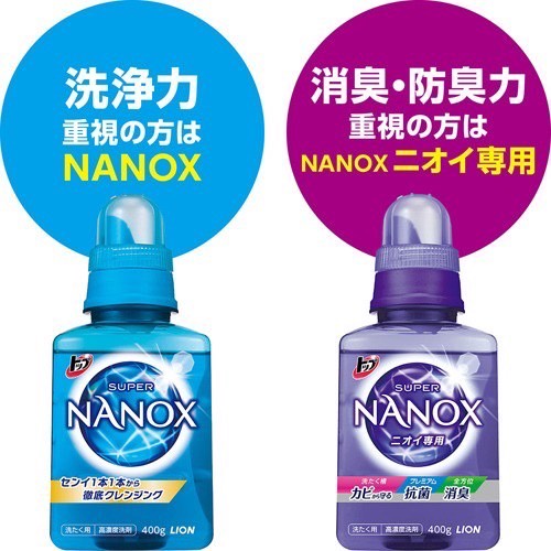 現貨 日本境內版 NANOX 獅王奈米樂 超濃縮抗臭抑菌超濃縮洗衣精 無螢光劑 奈米洗淨 450g/660g