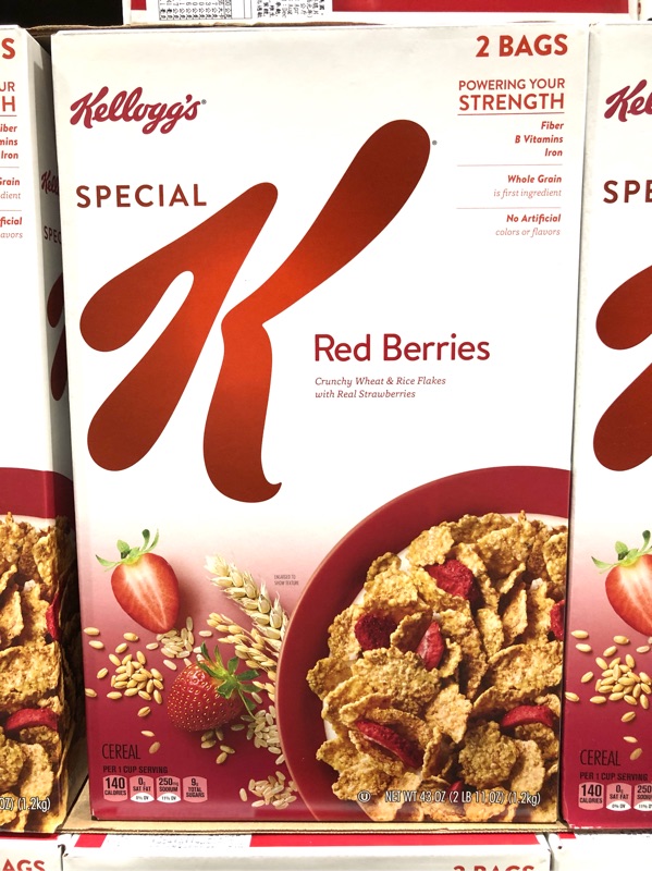 Costco代購 Kellogg's 家樂氏 草莓早餐脆片 2包入/共1.2公斤