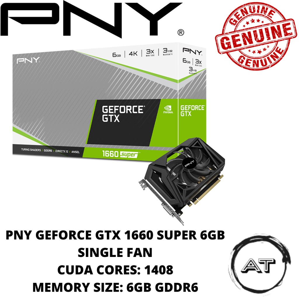 Pny GeForce GTX 1660 SUPER 6GB 單風扇顯卡