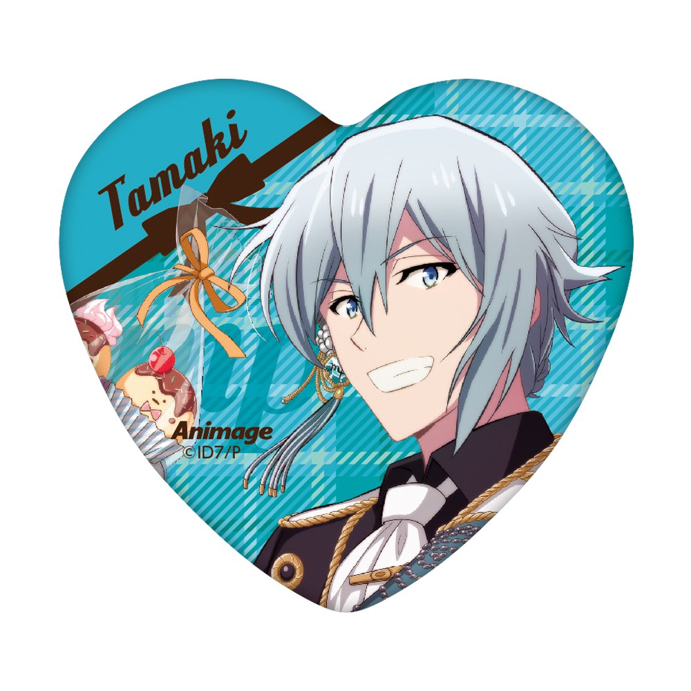 ~出清小館~現貨 日版 IDOLiSH7 偶像星願 I7 四葉環 アニメージ應募限定 心型 愛心 胸章 徽章 54mm