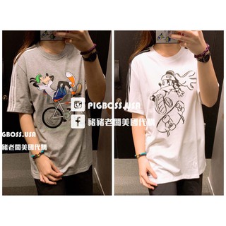 【豬豬老闆】ADIDAS DISNEY 短袖 短T 米奇 高飛狗 休閒 運動 男款 白 GQ0898 灰 GQ0900