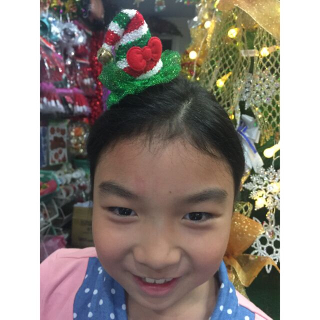 雪莉派對~紅綠聖誕帽髮夾 聖誕節髮飾 髮夾 聖誕派對 聖誕節裝扮 聖誕佈置 聖誕晚會 小聖誕帽
