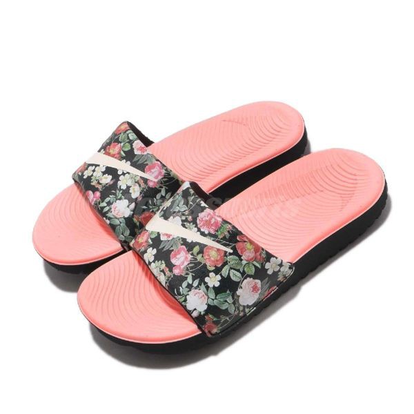 【SPORT STYLE】NIKE KAWA SLIDE VF 運動休閒拖鞋 女鞋 大童 花卉 粉 BV1226001