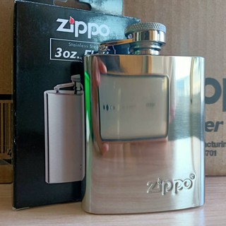 【現貨附發票】美國 Zippo 隨身酒壺 鏡面不銹鋼壺身 容量3盎司 (序號122228)