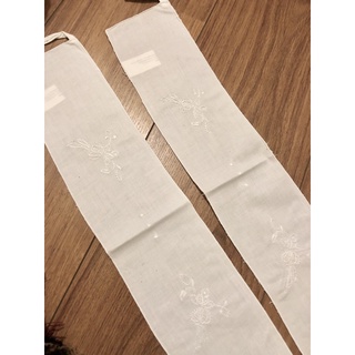 優雅white on white 刺繡窗簾綁帶