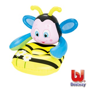 [免運]BestwayQ版蜜蜂兒童充氣沙發75062-使用塑料柔軟有彈性像置身於天空般的輕鬆舒適