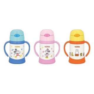 膳魔師 THERMOS 不銹鋼 兒童學習杯 吸管杯 吸管水壺 二套吸管 米奇 米妮 米飛 FHI-250/ 250ml