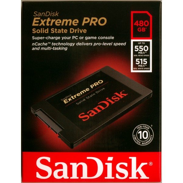 SanDisk Extreme PRO 480GB SSD 2.5吋 固態硬碟 十年保固