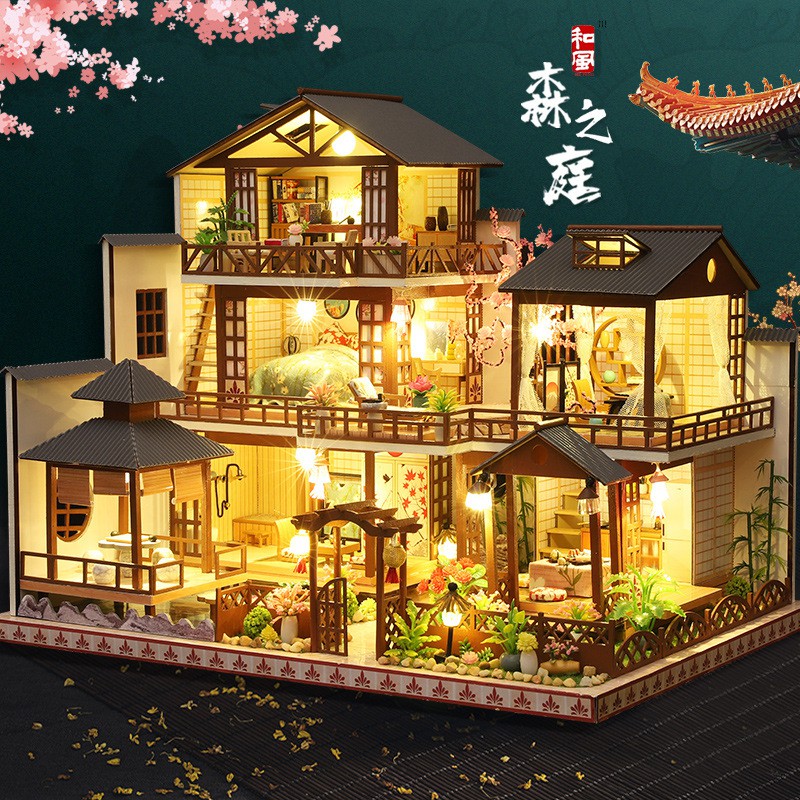 大型古風日式和風小房子別墅模型diy小屋森之庭藝術創意生日禮物 蝦皮購物