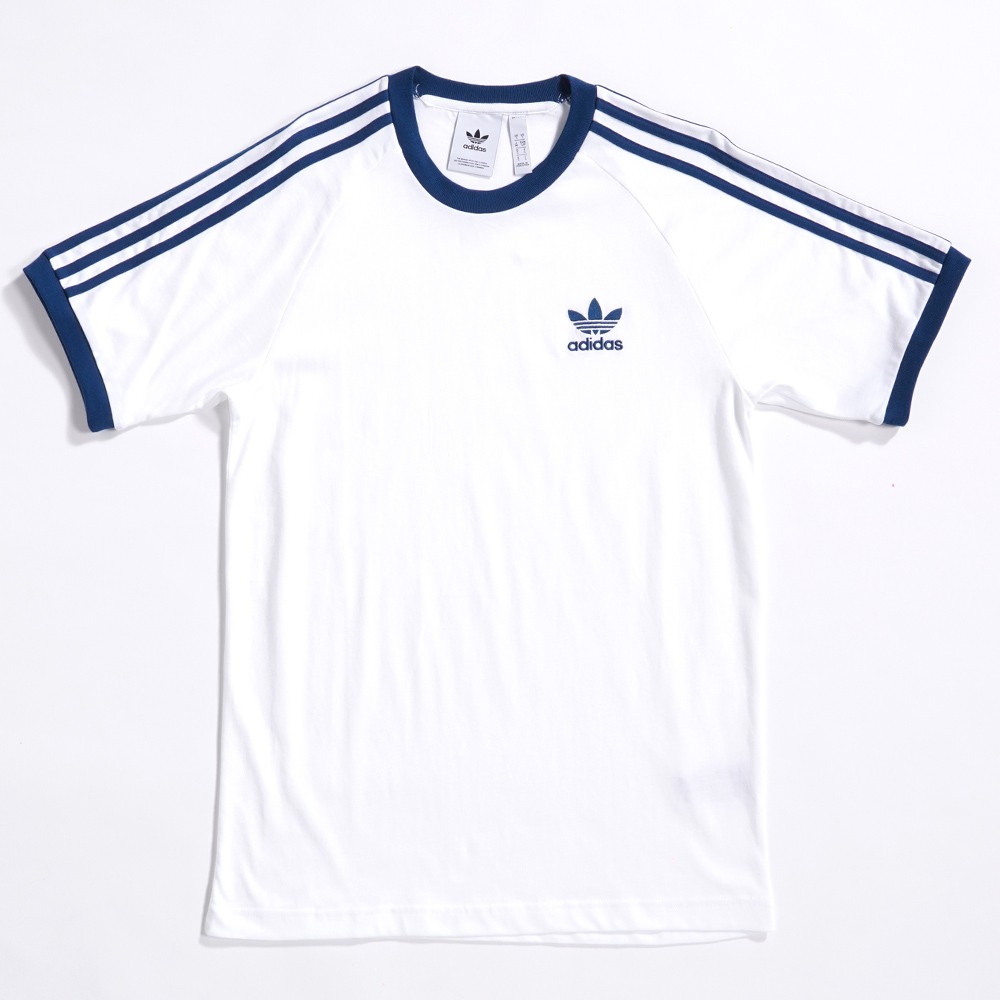 Adidas Originals 三葉草男用棉質短袖T恤 DY1532-白藍