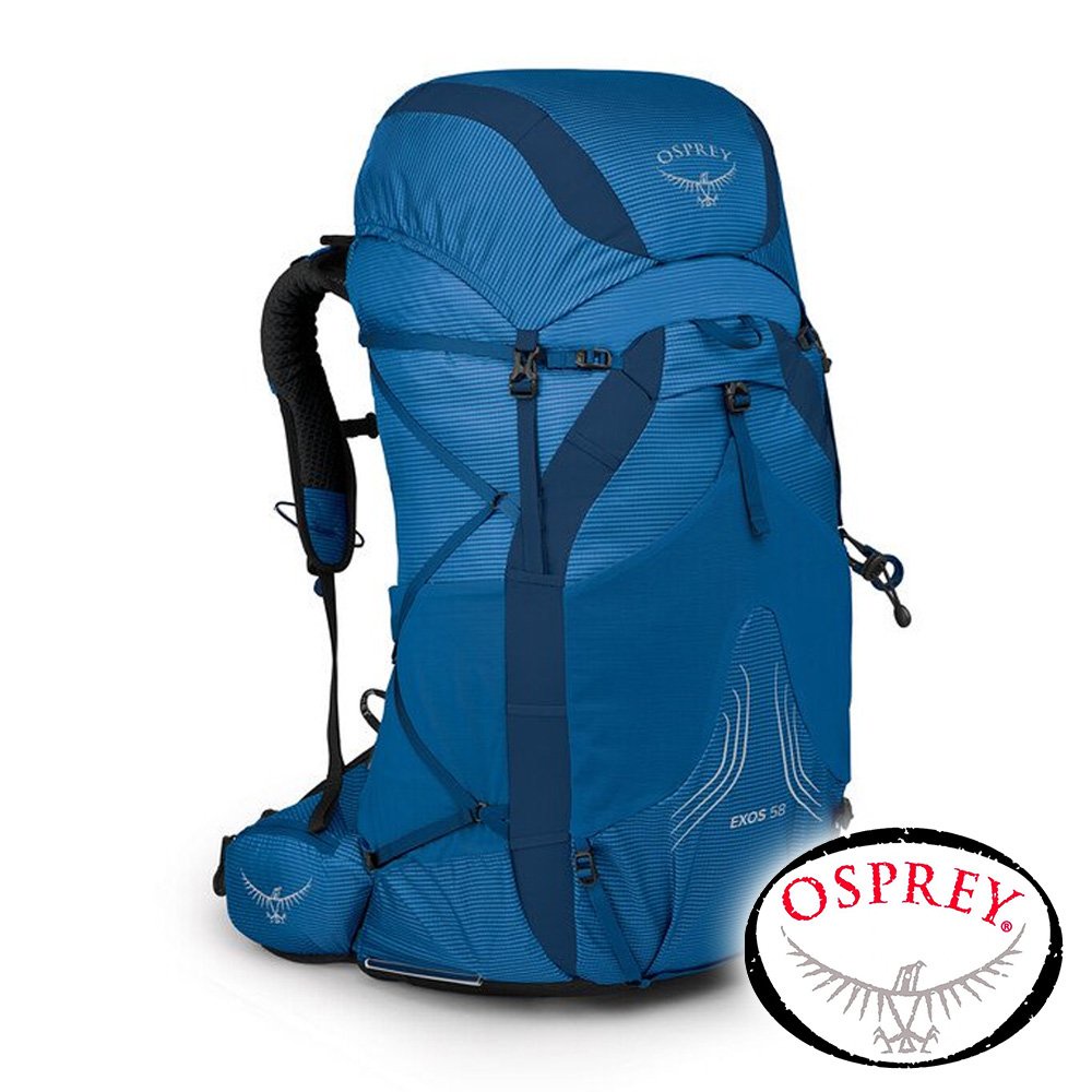 【美國 OSPREY】Exos 58 輕量登山背包 61L L/XL『絲綢藍』10004021