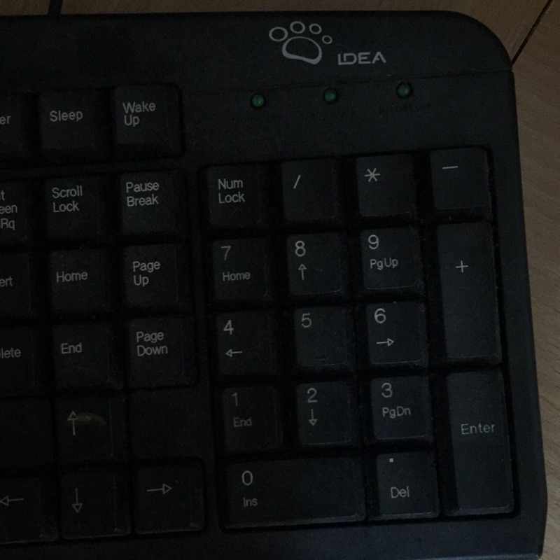 IDEA黑色鍵盤ps2接頭