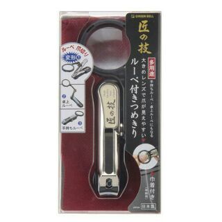 【布瓜在這裡】Green Bell 匠之技 帶有大鏡頭放大鏡的指甲刀 附袋子