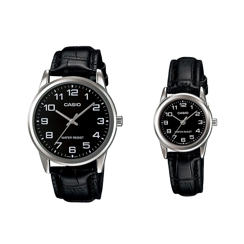 【CASIO】卡西歐 經典復古 皮帶 對錶 手錶 MTP-V001L LTP-V001L /一對 台灣卡西歐保固一年