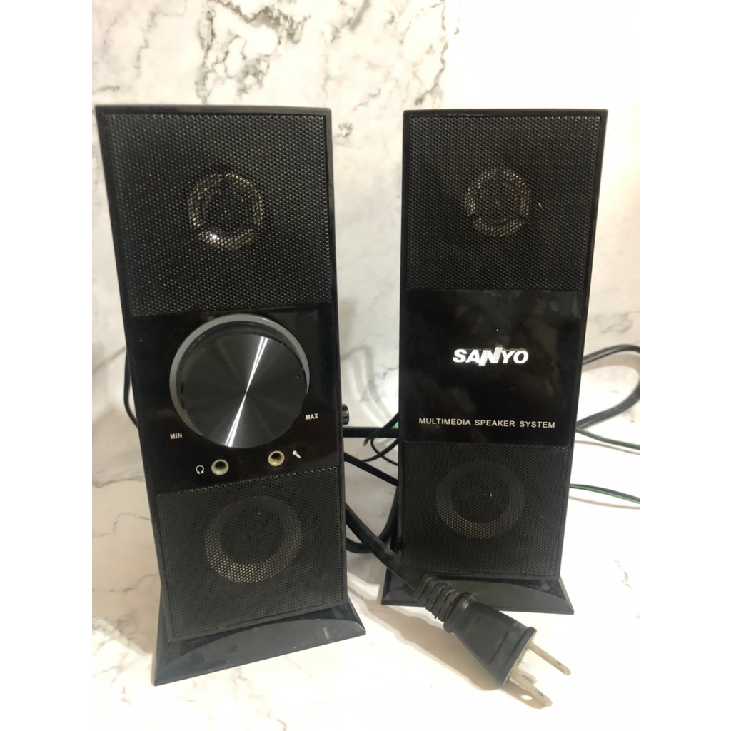 單邊聲音Sanlux 台灣三洋 2.0聲道多媒體喇叭SYSP-1027 / SANYO