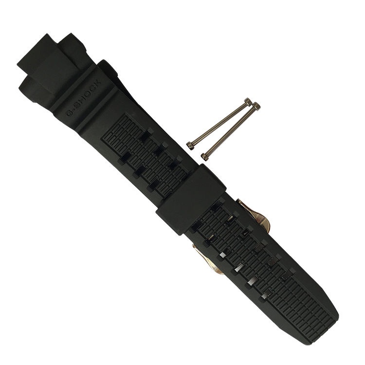 卡西歐錶帶替換 卡西歐手錶配件 卡西歐手錶配件錶帶黑色樹脂膠帶GW-3500B/GW-3000B/GW-2000/120
