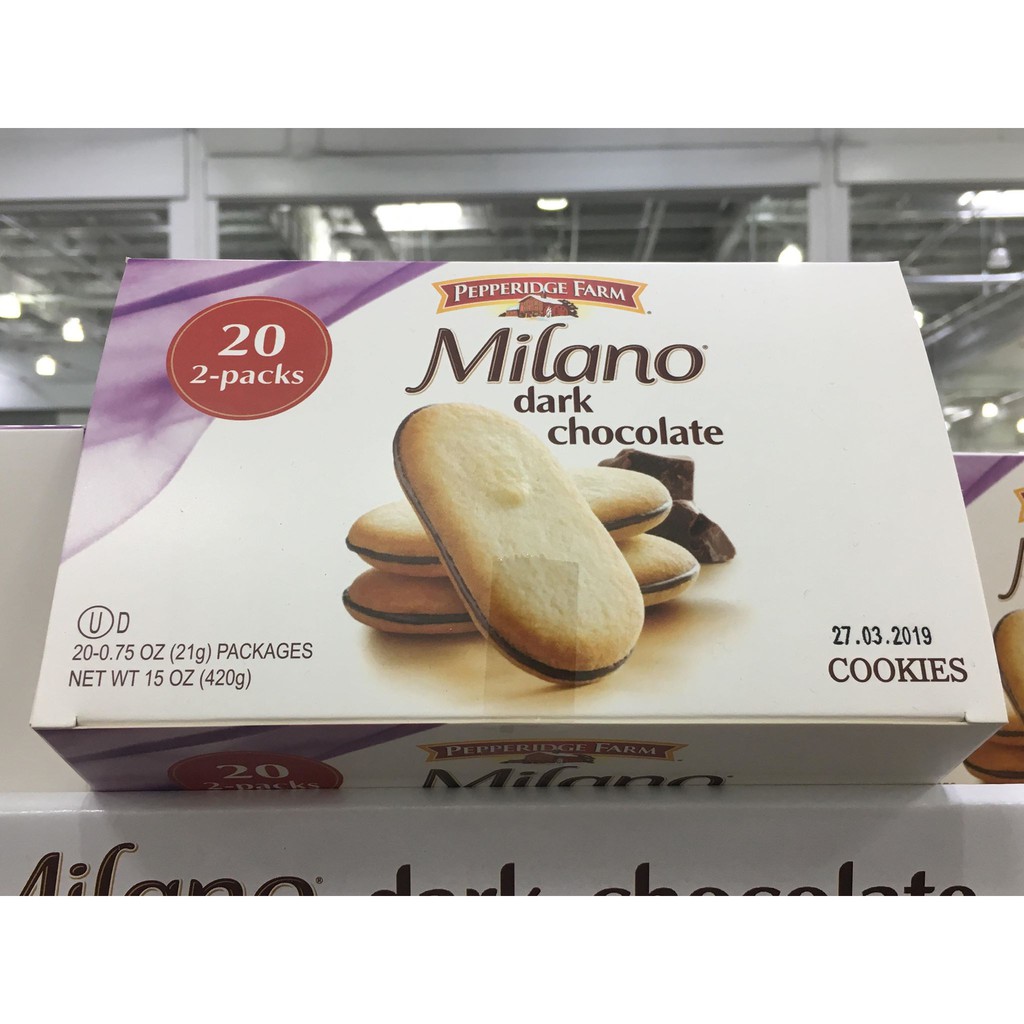 Costco 美國 PEPPERIDGE FARM MILANO 琣伯莉小米蘭餅乾 巧克力餅乾 21公克X20入