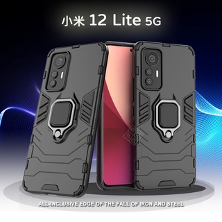 MI 小米12 LITE 5G 黑豹 鋼鐵俠 磁吸 指環扣 支架 手機殼 硬殼 盔甲 防摔殼 保護殼 手機支架