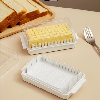 日式透明蓋黃油分隔切割收納盒牛油奶酪可拆洗冰箱保鮮盒