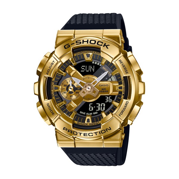 CASIO 卡西歐 G-SHOCK 時尚黑金 GM-110G-1A9 不鏽鋼腕錶