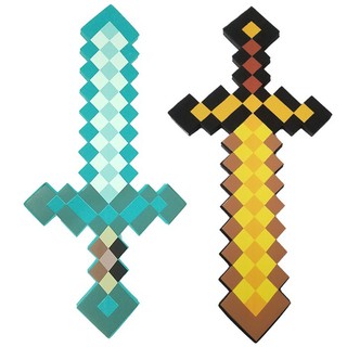 Ds Minecraft我的世界游戲劍周邊鉆石劍玩具泡沫劍武器火炬道具模型 蝦皮購物
