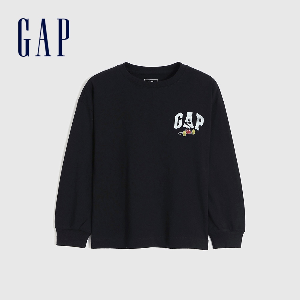 Gap 男幼童裝 Gap x Disney迪士尼聯名 長袖T恤-黑色(431303)