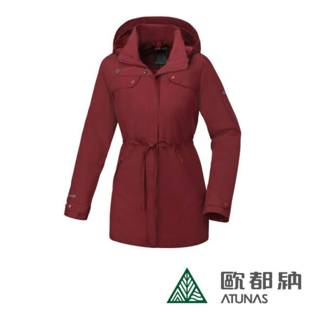 集山庄│歐都納│女GORE-TEX®二件式中長版外套 A-G1634W-紅 尺寸:L